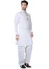 Readymade White Linen Pathani Suit Set