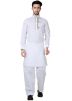 Buy White Linen Indian Pathani Suit for Mens Online in USA