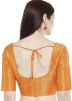 Orange Color Brocade Saree Blouse