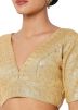 Embroidered Tissue Blouse In Gold