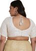 Off White Color Silk Saree Blouse 