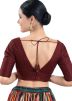 Maroon Color Silk Saree Blouse 