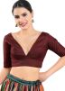 Maroon Color Silk Saree Blouse 
