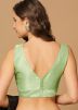 Green Color Silk Saree Blouse 