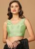 Green Color Silk Saree Blouse 