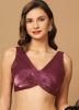 Maroon Color Silk Saree Blouse 