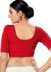 Red Color Cotton Saree Blouse 