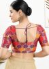 Multi Color Brocade Saree Blouse 