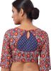 Multi Color Cotton Saree Blouse 