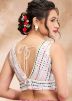 Off White Color Georgette Saree Blouse 