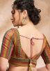 Multi Color Brocade Saree Blouse 