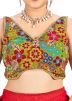 Multicolor Readymade Saree Blouse In Chiffon