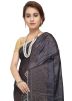 Black Pure Silk Embroidered Saree