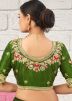 Green Blouse In Thread Embroidery