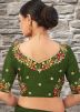Green Art Silk Readymade Blouse 