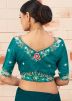 Teal Green Blouse In Thread Embroidery