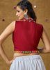 Maroon Color Rayon Navratri Blouse 
