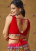 Red Color Rayon Navratri Blouse 