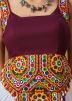Wine Color Rayon Navratri Blouse 