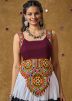 Wine Color Rayon Navratri Blouse 