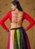 Red Color Rayon Navratri Blouse 