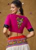Multi Color Rayon Navratri Blouse 