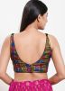 Multi Color Brocade Saree Blouse 