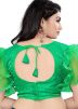 Green Stone Work Blouse In Satin