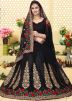 Black Georgette Embroidered Saree 