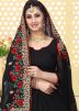 Black Georgette Embroidered Saree 