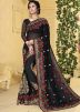 Black Georgette Embroidered Saree 