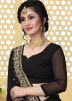 Black Georgette Embroidered Saree 