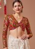 Maroon Embroidered Georgette Blouse