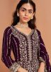 Purple Sequin Work Salwar Suit