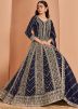 Blue Embroidered Salwar Suit Set