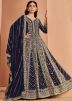 Blue Embroidered Salwar Suit Set