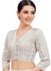 Off White Color Cotton Saree Blouse 