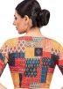 Multi Color Cotton Saree Blouse 