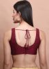 Maroon Color Silk Saree Blouse 