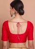 Red Color Silk Saree Blouse 