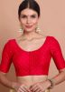 Red Color Silk Saree Blouse 