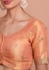 Orange Color Tissue Saree Blouse 