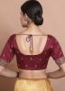 Maroon Color Silk Saree Blouse 