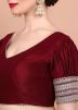 Maroon Color Silk Saree Blouse 