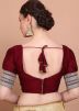 Maroon Color Silk Saree Blouse 