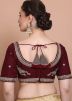 Maroon Color Silk Saree Blouse 