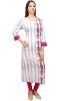 White Cotton Readymade Long Kurta