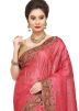 Red Pure Silk Embroidered Saree