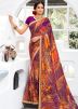Multicolor Printed Georgette Saree