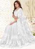 White Embroidered Saree With Blouse